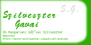 szilveszter gavai business card